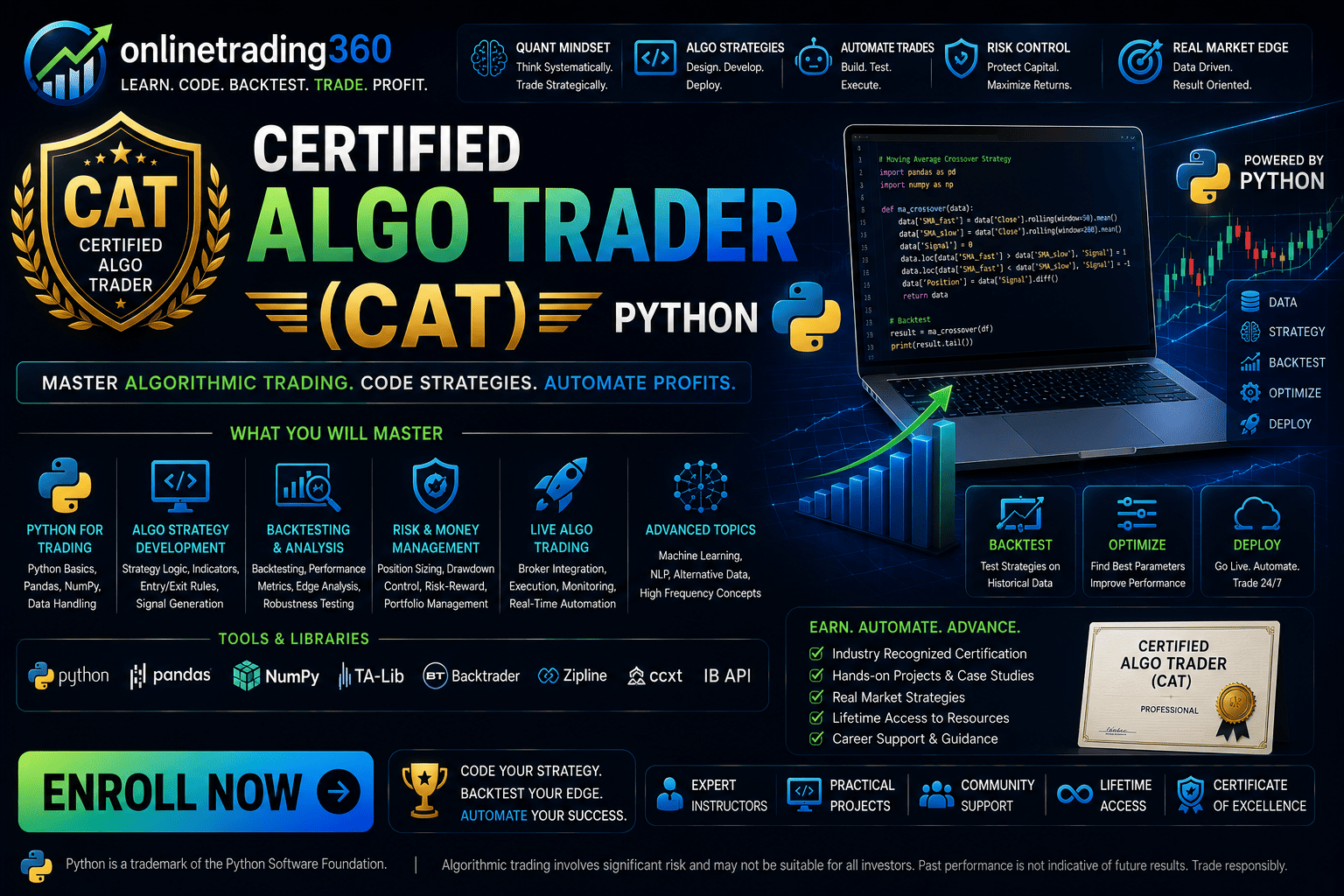 Certified Algo Trader (CAT) Python